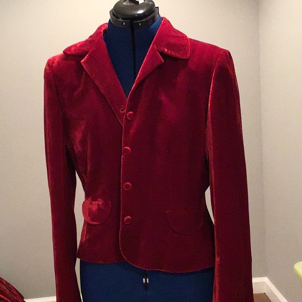 Anne Klein Velvet blazer/skirt set (2) piece